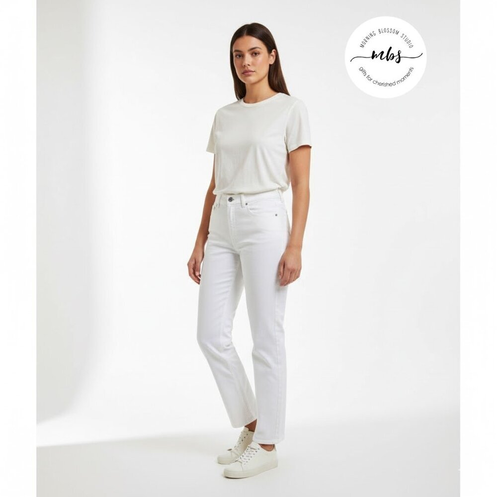 Frye Crisp White Straight-Leg Women’s Jeans